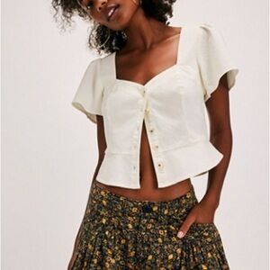 Free People Big Time Printer Trouser Short